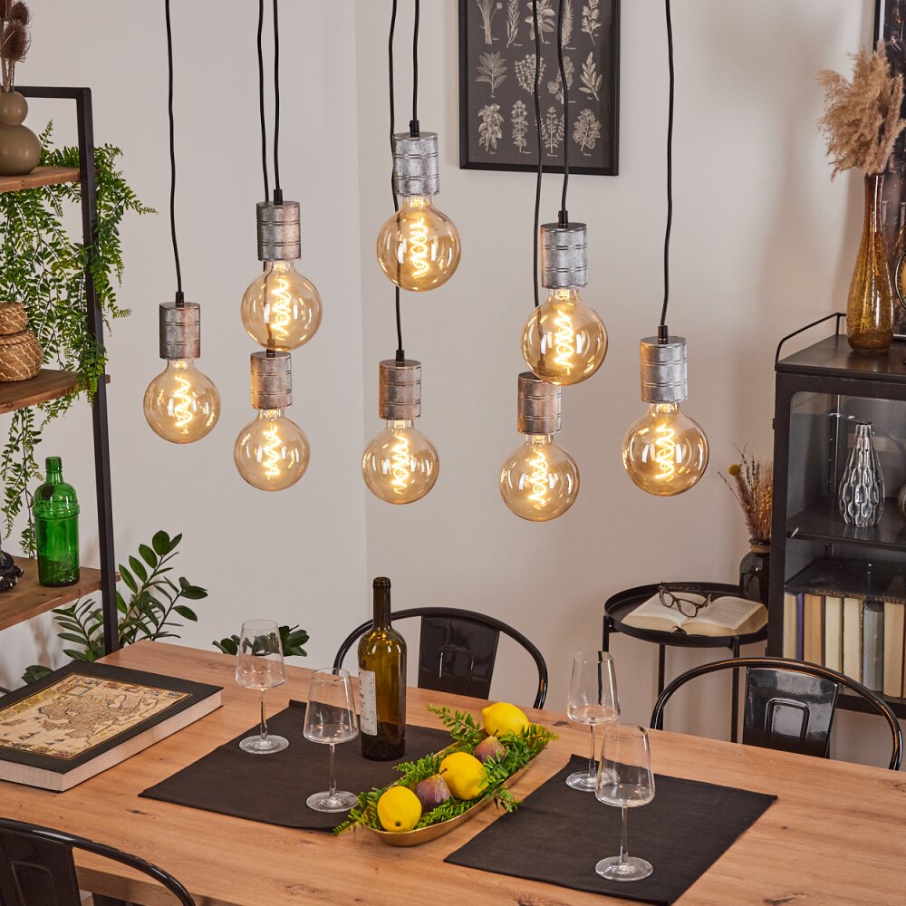 TYLDOM Pendant Light Oxidised Silver, black, 8-light sources