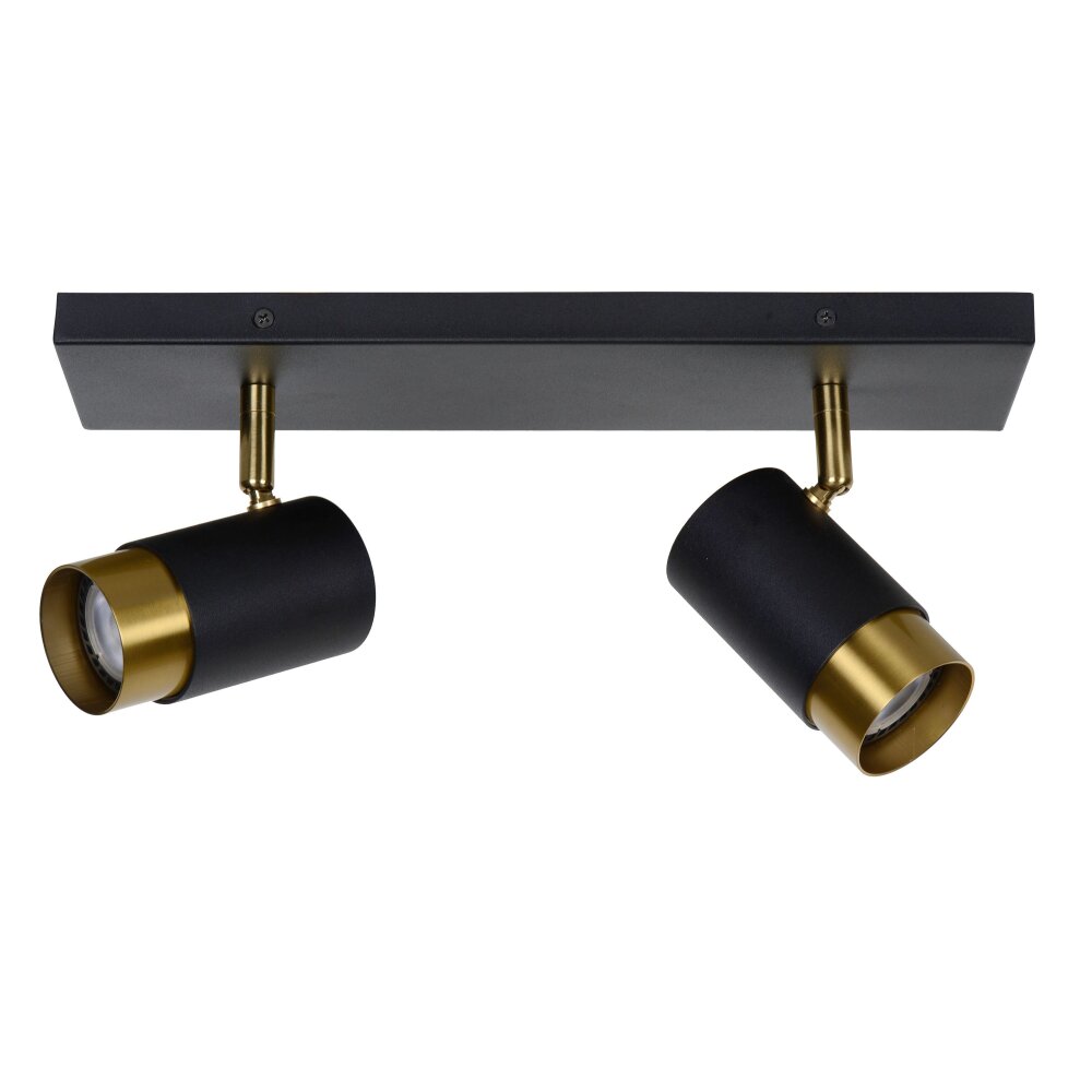 Lucide FLORIS Ceiling Light gold, brass, black, 2-light sources