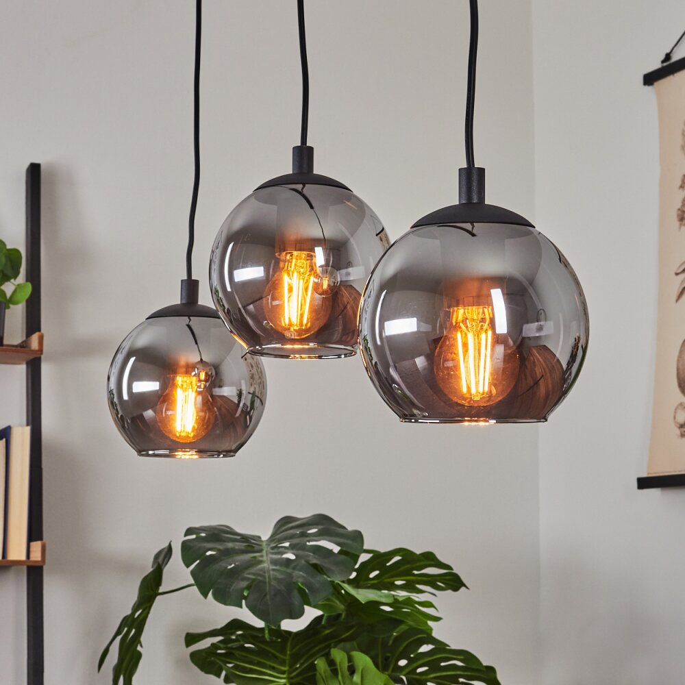 SERNF Pendant Light black, 3-light sources