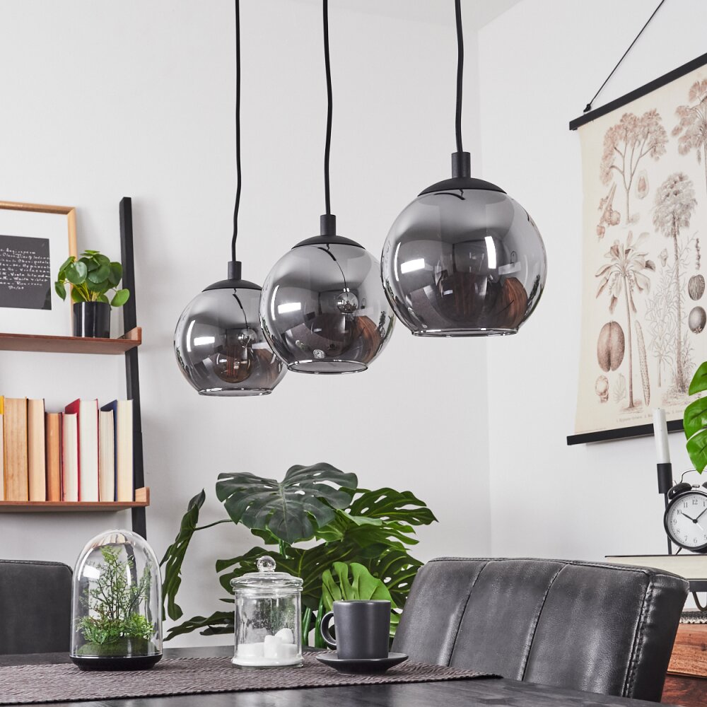 SERNF Pendant Light black, 3-light sources