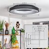 SACHSELN Ceiling Light LED black, 1-light source, Remote control