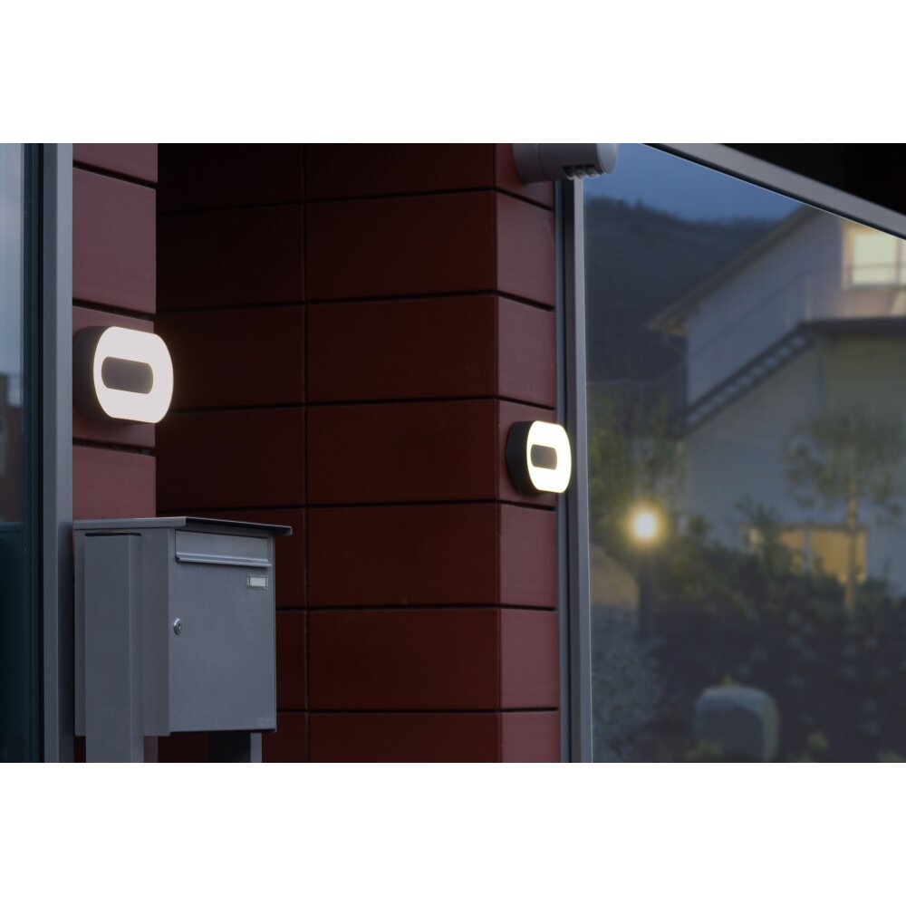 Outdoor Wall Light Felsted LED silver, 1-light source