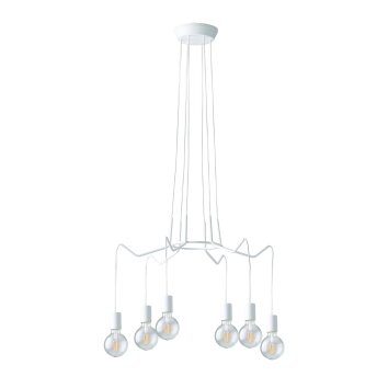 Cuyama Pendant Light white, 6-light sources