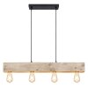 Globo ADALIE Pendant Light Light wood, black, 4-light sources