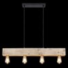 Globo ADALIE Pendant Light Light wood, black, 4-light sources