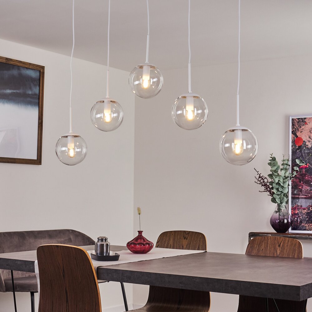 Mesas Pendant Light white, 5-light sources