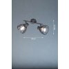 Fischer & Honsel TILDA Ceiling Light black, 2-light sources