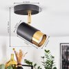 CAMPANAS Ceiling Light brass, black, 1-light source