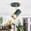 CAMPANAS Ceiling Light green, brass, 1-light source