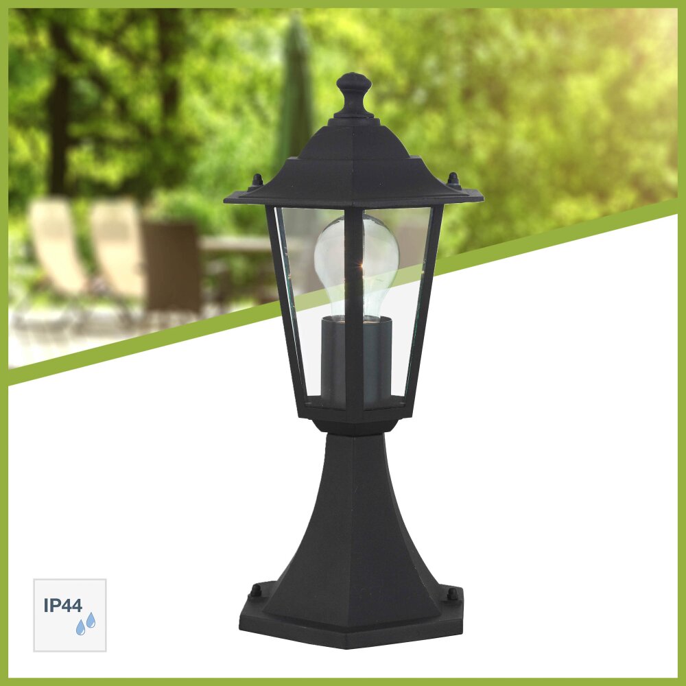 Brilliant CROWN Outdoor Bollard Light black, 1-light source