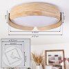 FUSCADO Ceiling Light LED Wood like finish, 1-light source