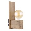 Globo ERNA Wall Light Light wood, black, 1-light source