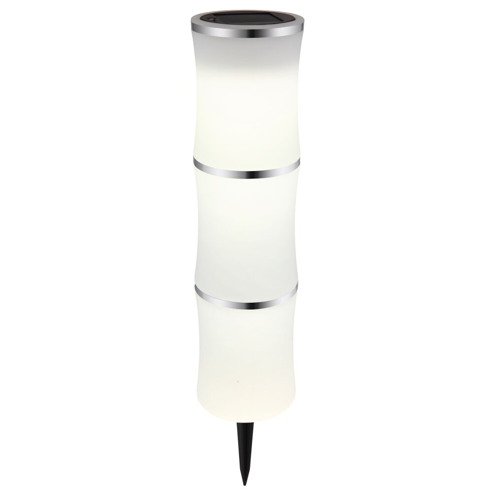 Globo solar light LED chrome, white, 1-light source, Colour changer