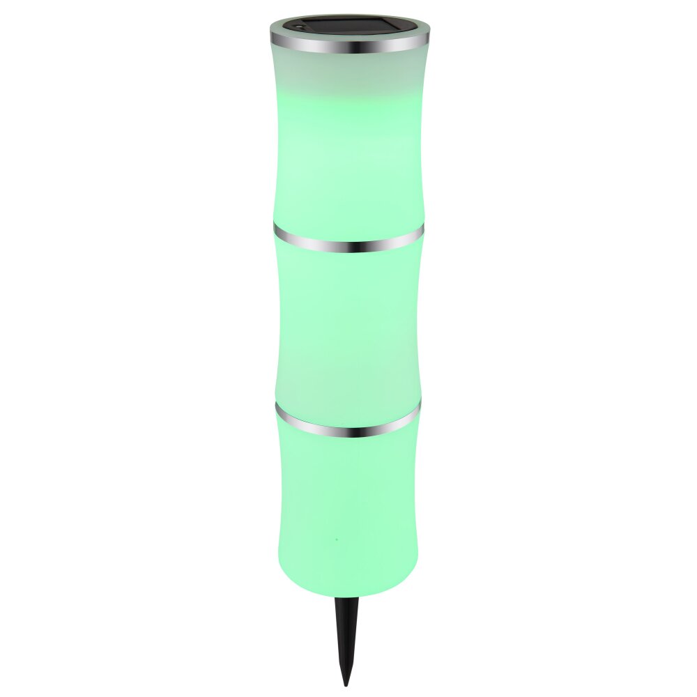 Globo solar light LED chrome, white, 1-light source, Colour changer