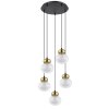 Globo JAUCY Pendant Light bronze, black, 5-light sources