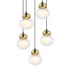 Globo JAUCY Pendant Light bronze, black, 5-light sources