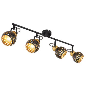 Globo SARRA Ceiling Light black, 4-light sources