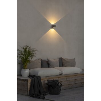 Konstsmide Gela Outdoor Wall Light LED anthracite, 2-light sources