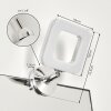 MORGES mirror light LED chrome, white, 1-light source