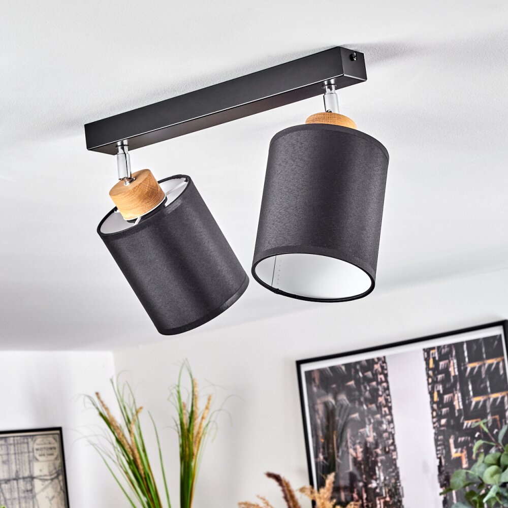 CHIUVI Ceiling Light chrome, Ecru, black, white, 2-light sources