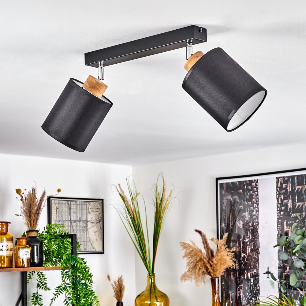 CHIUVI Ceiling Light chrome, Ecru, black, white, 2-light sources