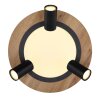 Globo ULLA Ceiling Light Wood like finish, black, 4-light sources