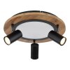 Globo ULLA Ceiling Light Wood like finish, black, 4-light sources