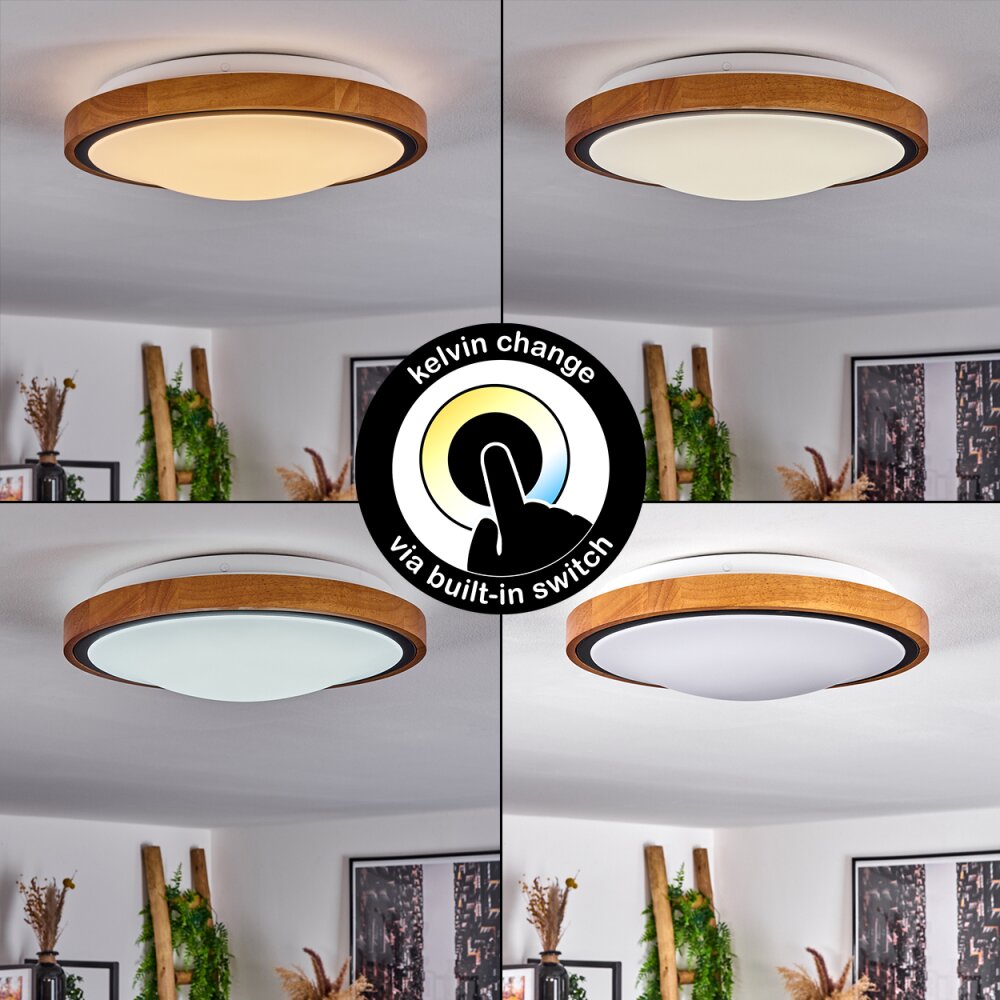 SOBREDO Ceiling Light LED Ecru, black, white, 1-light source