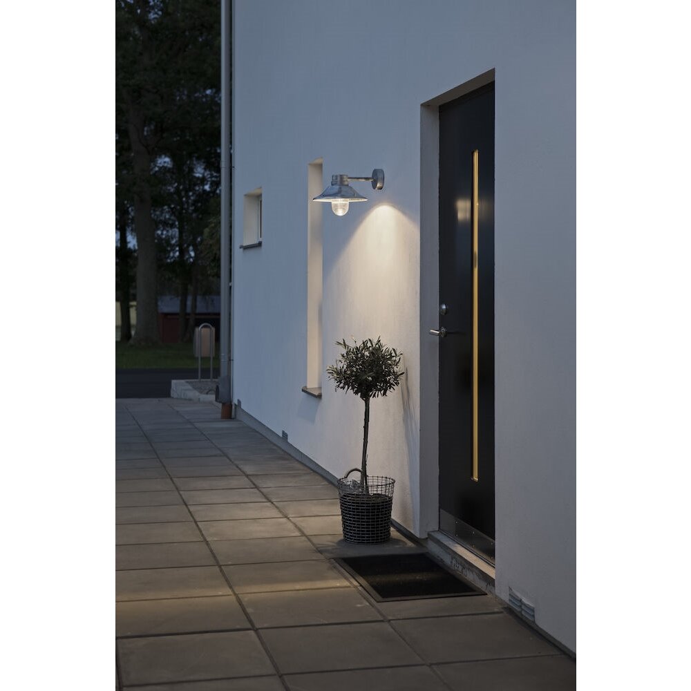 Konstsmide Vega wall light LED galvanized, 1-light source