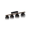 Eglo FILAGO Ceiling Light Dark wood, black, 4-light sources