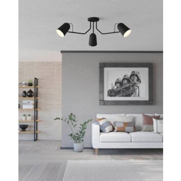 Eglo LORETO Ceiling Light black, white, 3-light sources