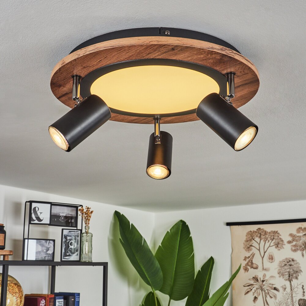 SEQUEIRA Ceiling Light brown, chrome, black, white, 3-light sources