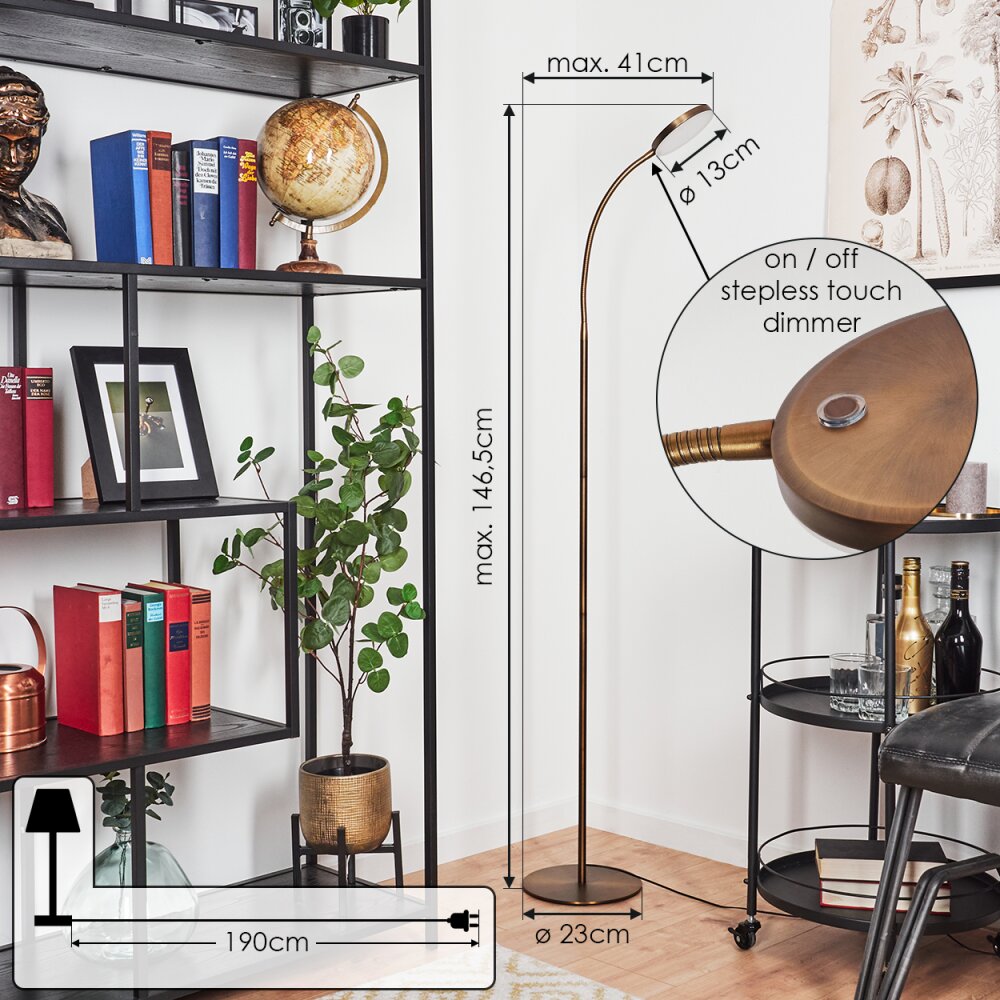 HALTIA Floor Lamp LED bronze, 1-light source
