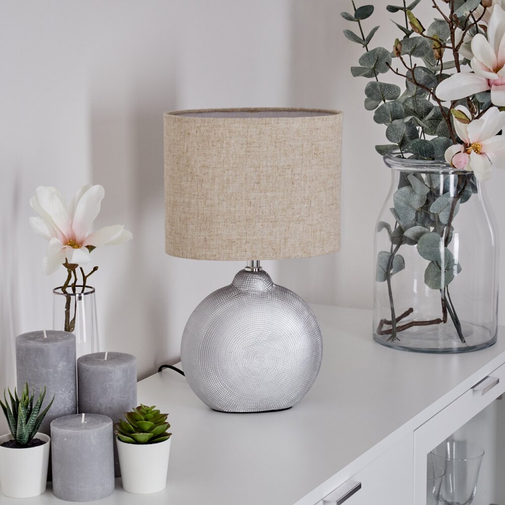 LAHNUS Table lamp chrome, silver, 1-light source