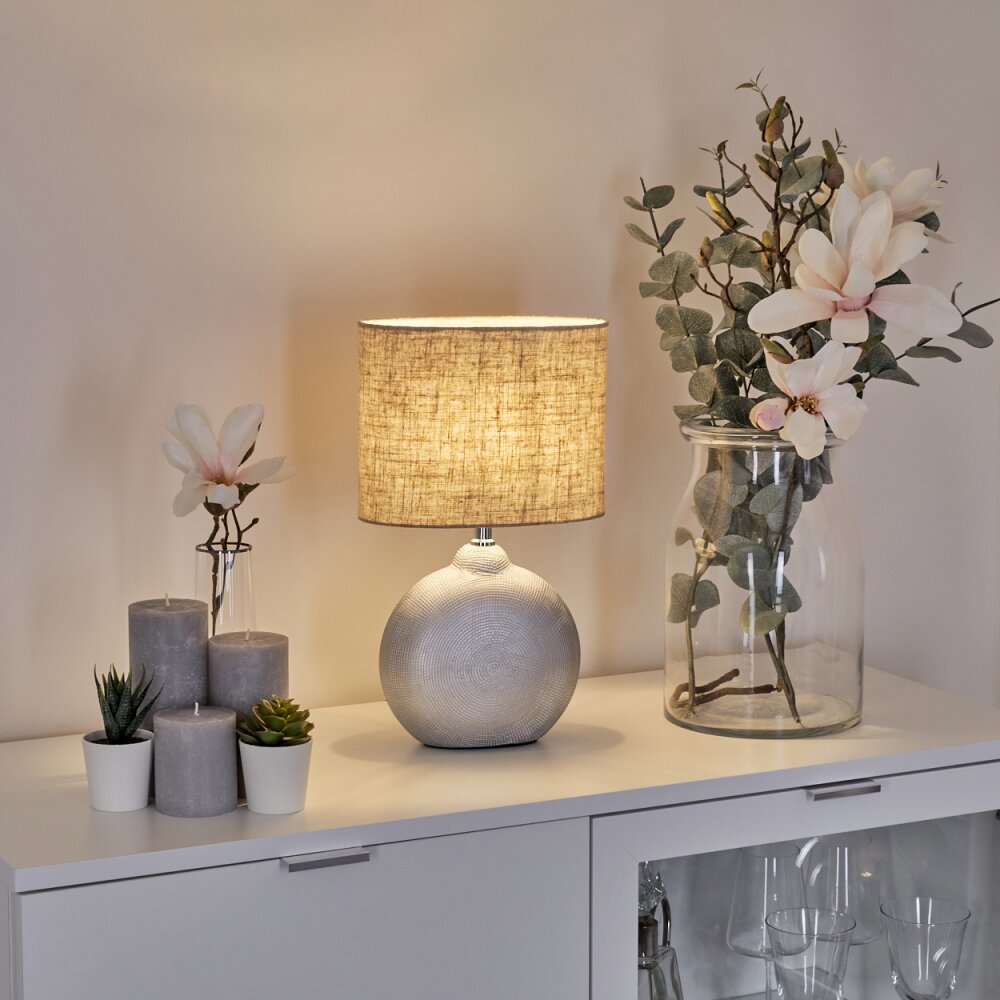 LAHNUS Table lamp chrome, silver, 1-light source