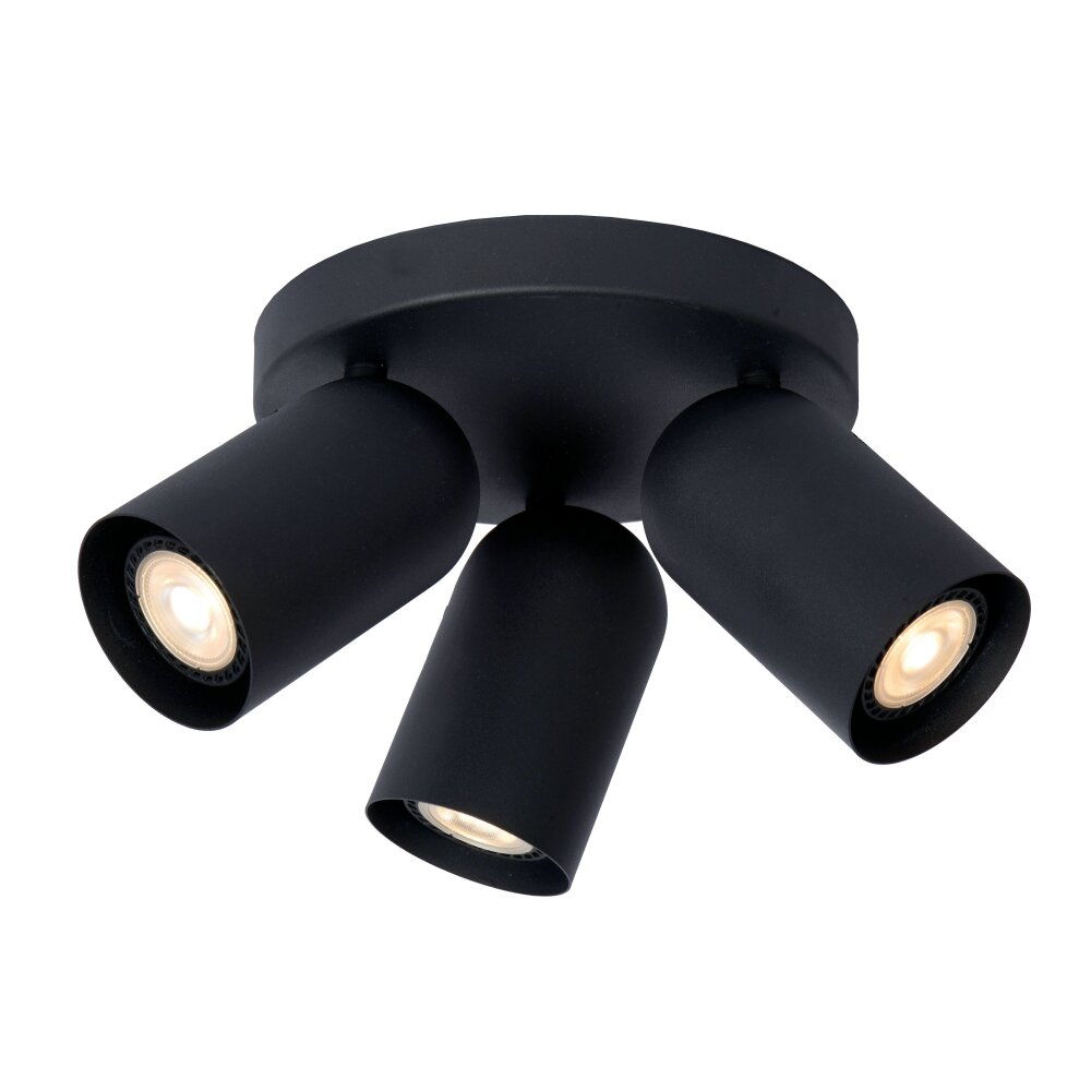 Lucide PUNCH Ceiling Light black, 3-light sources