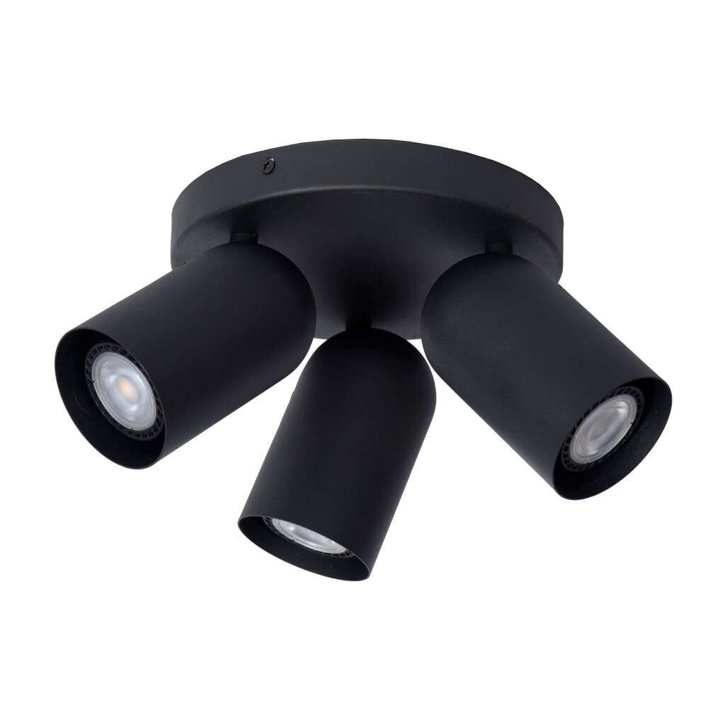 Lucide PUNCH Ceiling Light black, 3-light sources