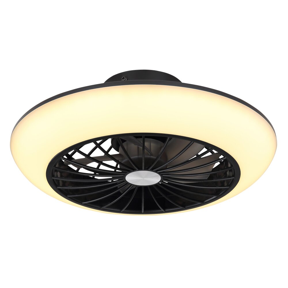 Globo LAFEE ceiling fan LED black, 1-light source