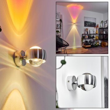 SAPRI Wall Light silver, 1-light source