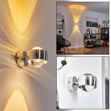 SAPRI Wall Light silver, 1-light source