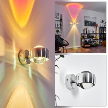 SAPRI Wall Light silver, 1-light source