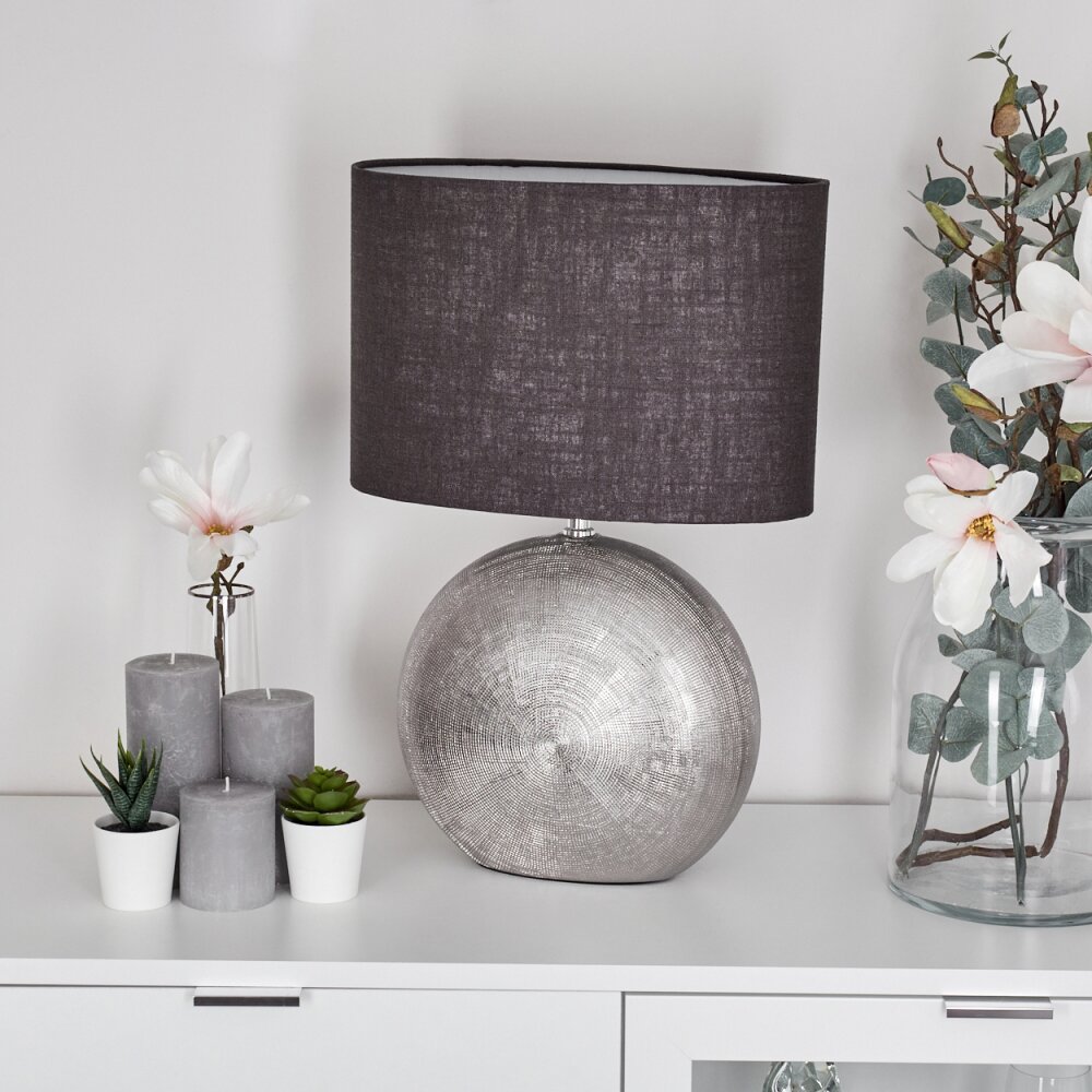 LAHNUS Table lamp chrome, black, 1-light source