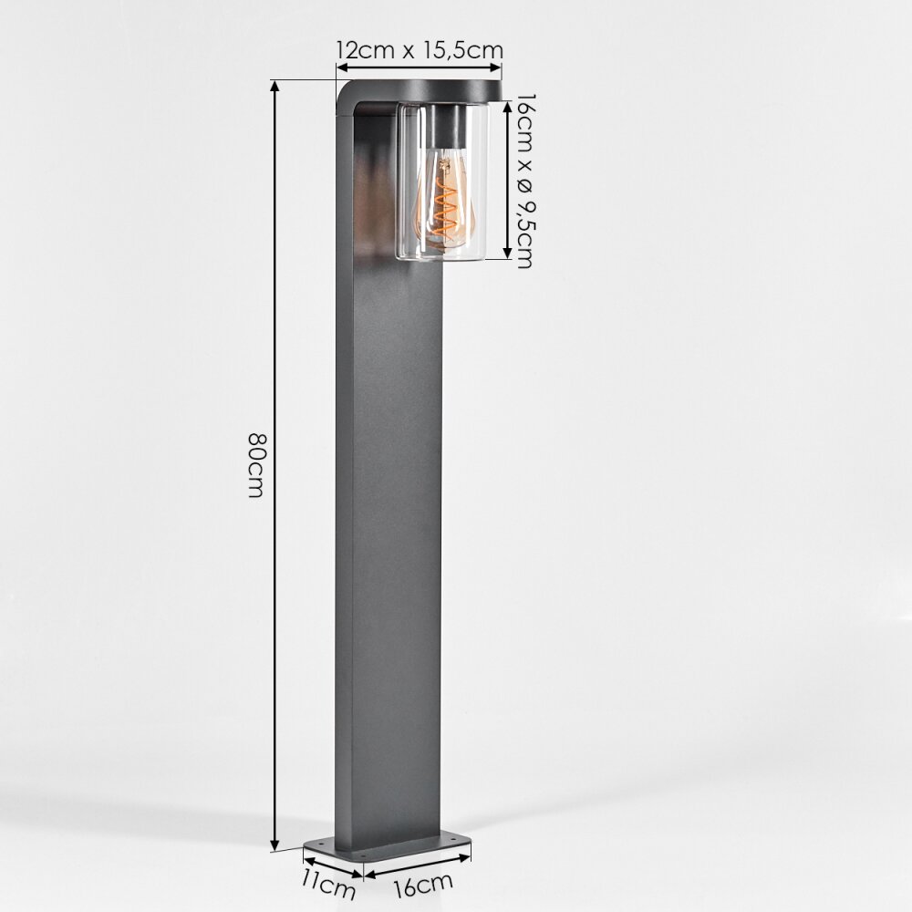 RADNOR path light anthracite, 1-light source
