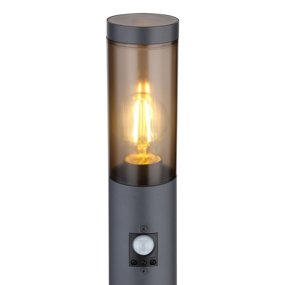 Globo BOSTON path light anthracite, 1-light source, Motion sensor