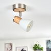 ICALMA Ceiling Light Ecru, matt nickel, 1-light source