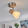 ICALMA Ceiling Light Ecru, matt nickel, 1-light source