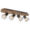 Globo PRISKA Ceiling Light Wood like finish, black, 4-light sources