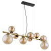 Globo RIHA Pendant Light LED brass, black, 9-light sources