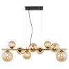 Globo RIHA Pendant Light LED brass, black, 9-light sources