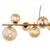 Globo RIHA Pendant Light LED brass, black, 9-light sources